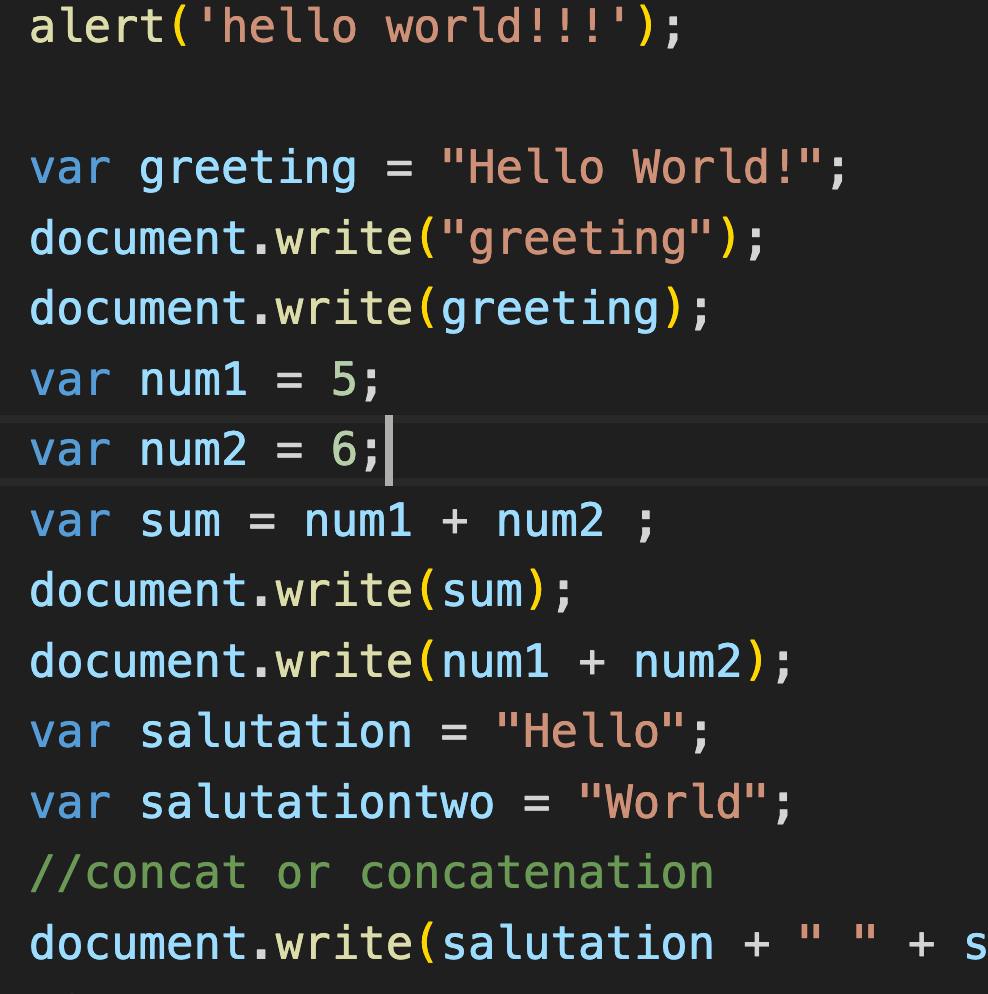 Sample javascript code